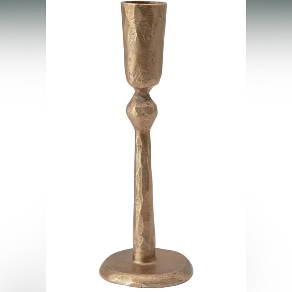 Creative Co-Op Hand-Forged Metal Taper, Antique Brass Finish Candle Holder - Picture 5 of 12